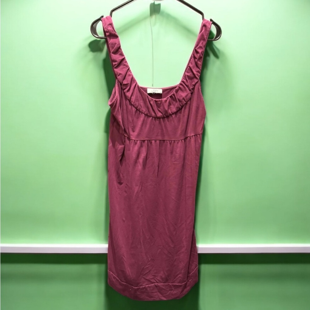 Ann Taylor loft Sleeveless maroon Pink Dress MEDIUM pit to pit 16in length 36in